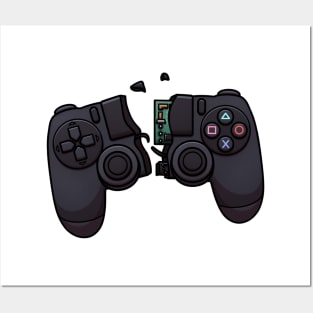 Broken Video Game Controller Rage Posters and Art